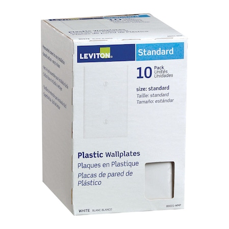 Leviton Leviton White 1 gang Thermoset Plastic Toggle Wall Plate 10 pc 88001-WMP